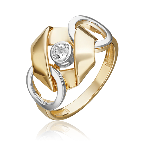 Кольцо из комбинированного золота с натуральным топазом white 01-5616-00-201-1121