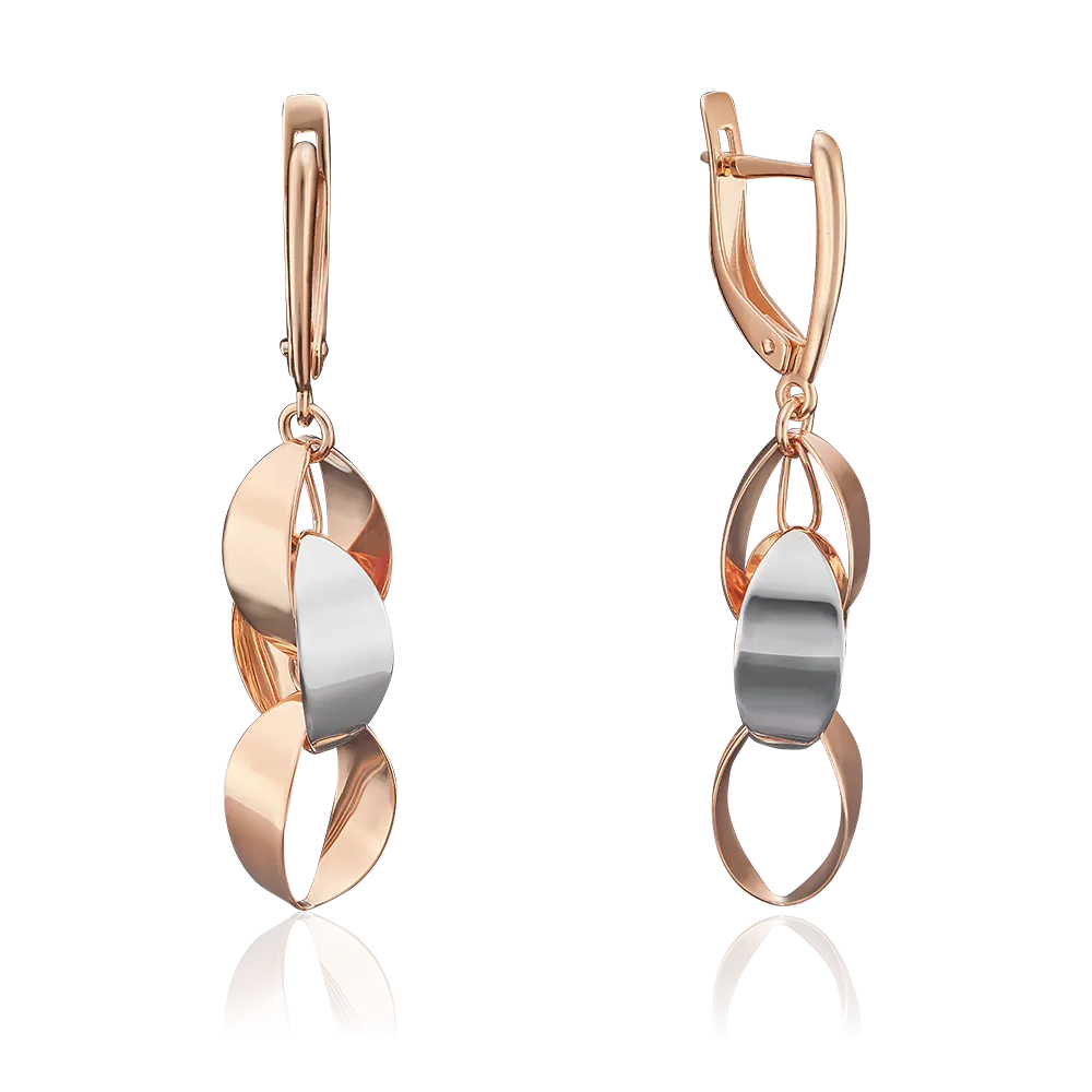 Серьги с английским замком из красного золота 02-3767-00-000-1110-42