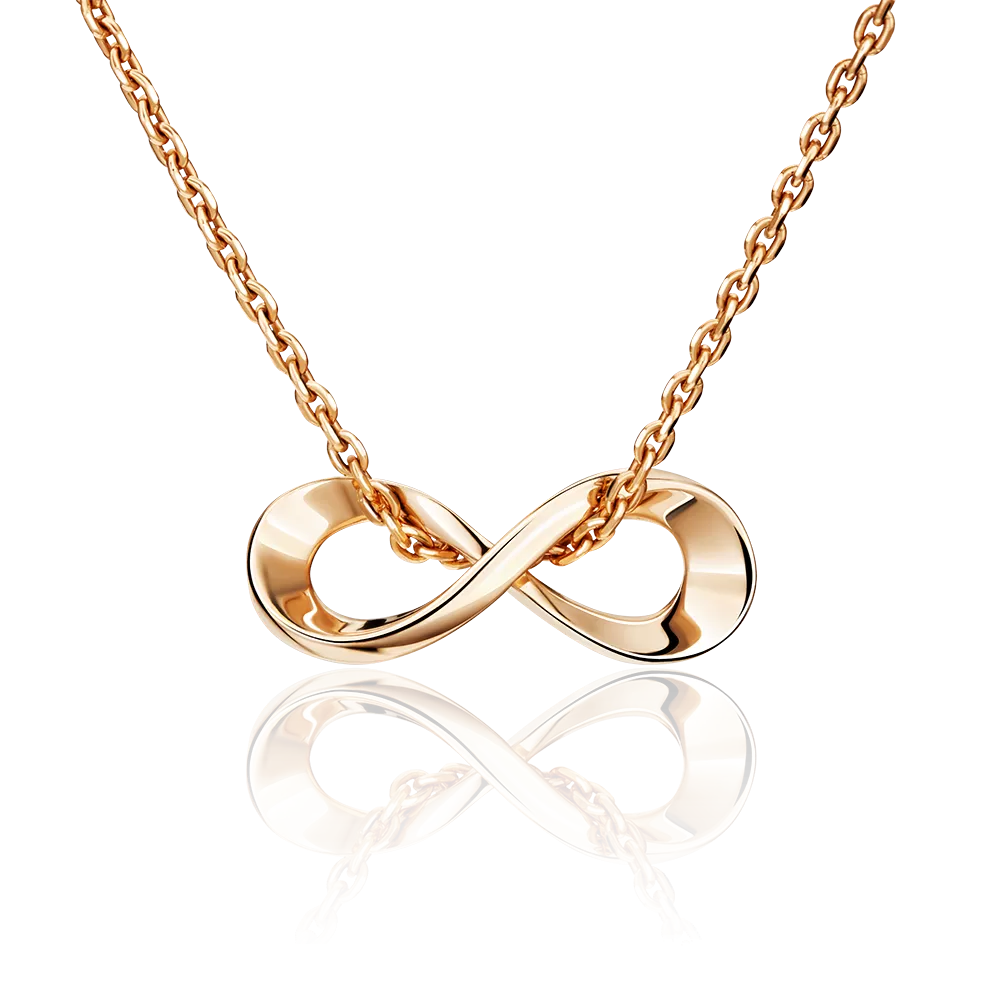 Подвеска-бегунок «Бесконечность» из красного золота 03-3051-00-000-1110-02