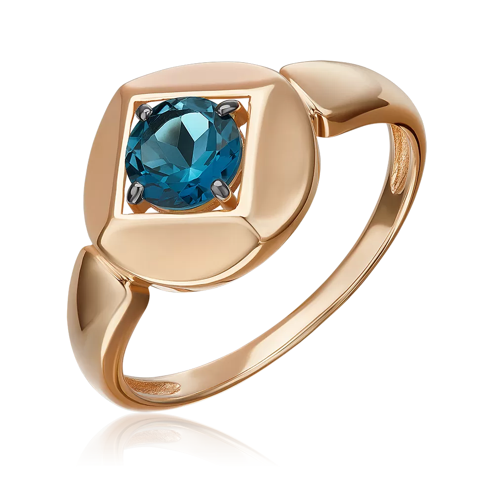 Кольцо из красного золота с топазом 01-5827-01-201-1110
