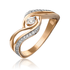 Кольцо из красного золота c бриллиантами 01-0881-00-101-1110-30