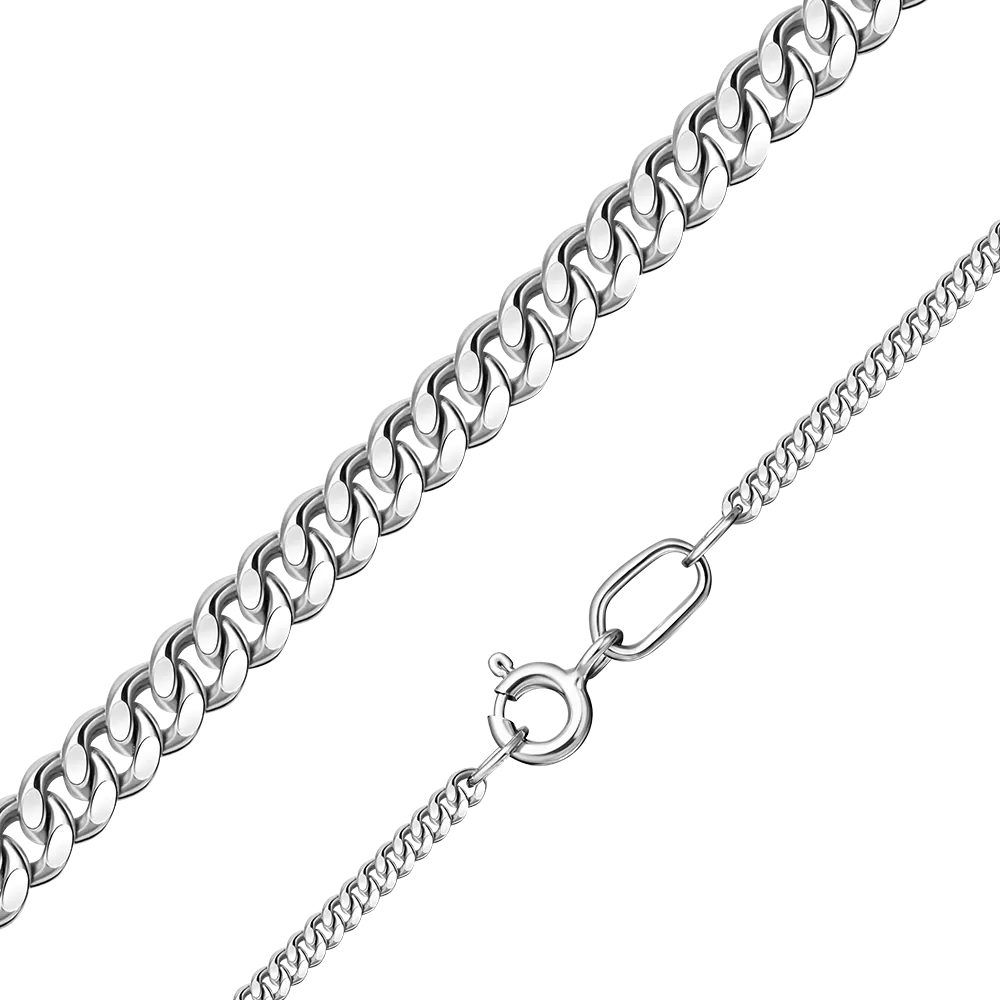 Цепь из серебра с алмазной гранью (плетение «Панцирное») 21-0131-060-0200