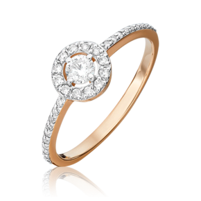 Кольцо из красного золота c бриллиантами 01-1076-00-101-1110-30