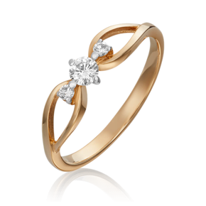 Кольцо из красного золота c бриллиантами 01-1078-00-101-1110-30