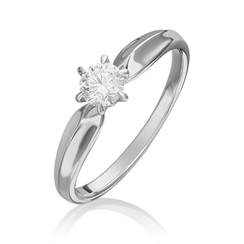 Кольцо из белого золота с бриллиантом 01-0917-00-101-1120-30