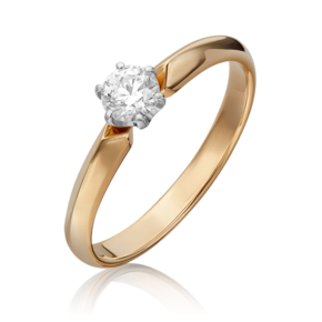 Кольцо из комбинированного золота c бриллиантом 01-0994-00-101-1111-30