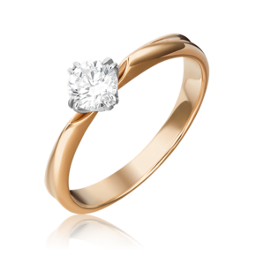 Кольцо из комбинированного золота c бриллиантом 01-0942-00-101-1111-30