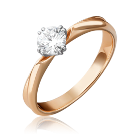 Кольцо из комбинированного золота c бриллиантом 01-0944-00-101-1111-30