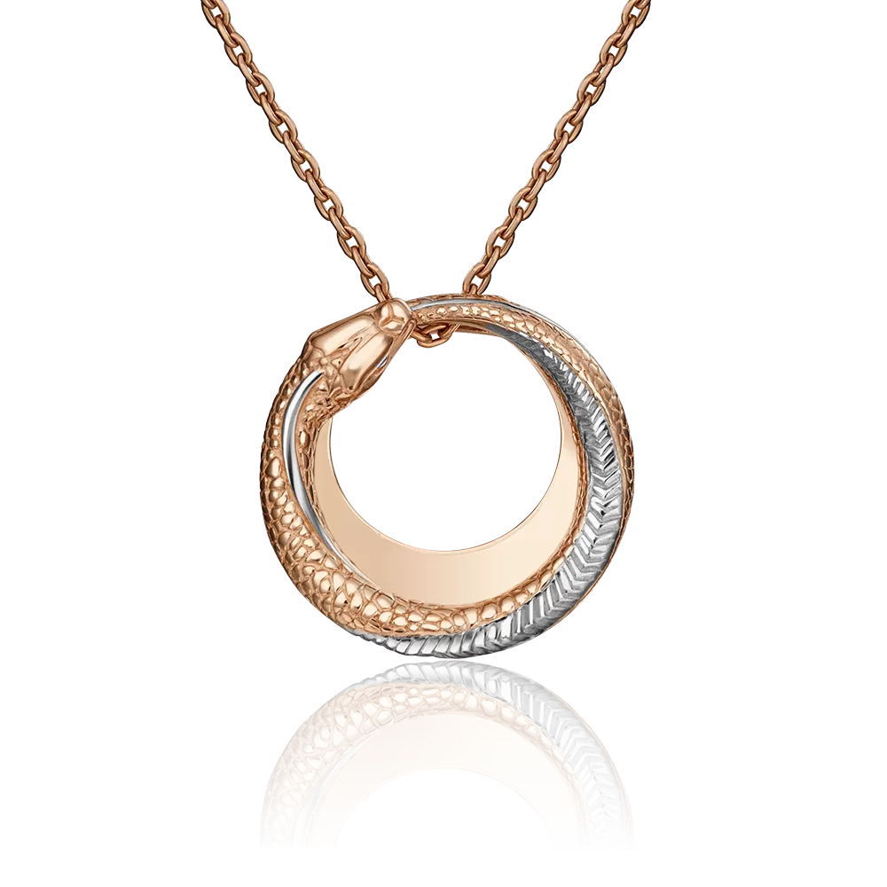 Подвеска «Уроборос» из красного золота 03-2984-00-000-1110-48