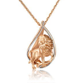 Подвеска «Знак зодиака Лев» из комбинированного золота 03-2814-07-000-1111-48