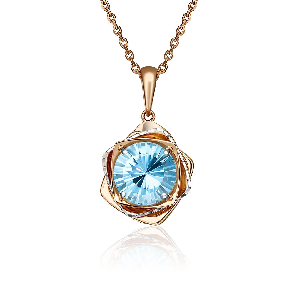 Подвеска из красного золота с топазом 03-2953-00-201-1110-46