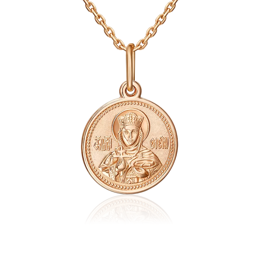 Иконка «Святая царица Елена» из красного золота 03-3725-00-000-1110