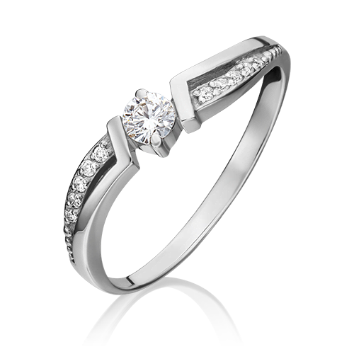 Кольцо из белого золота с бриллиантом 01-0723-00-101-1120-30