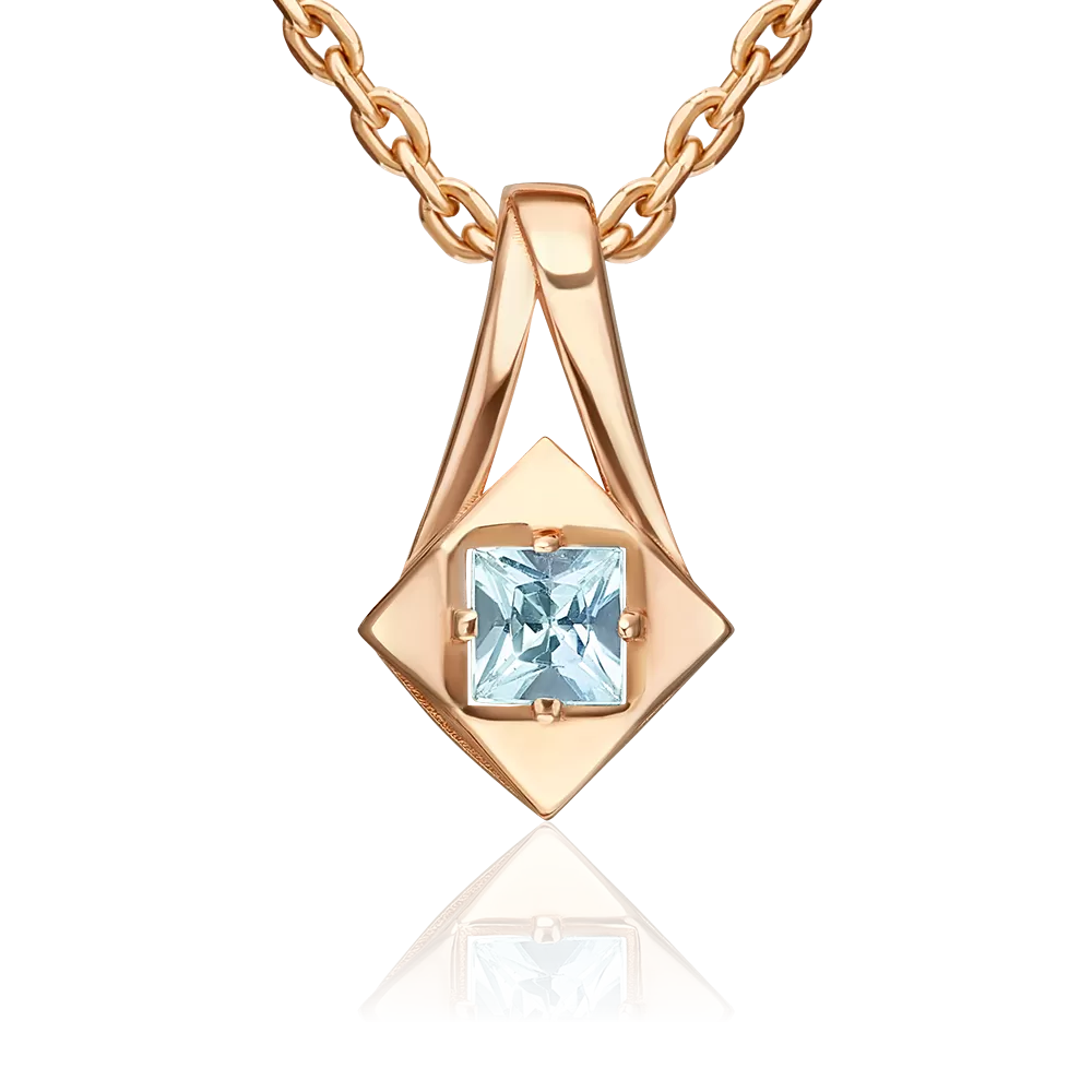 Подвеска из красного золота с топазом 03-3705-00-201-1110