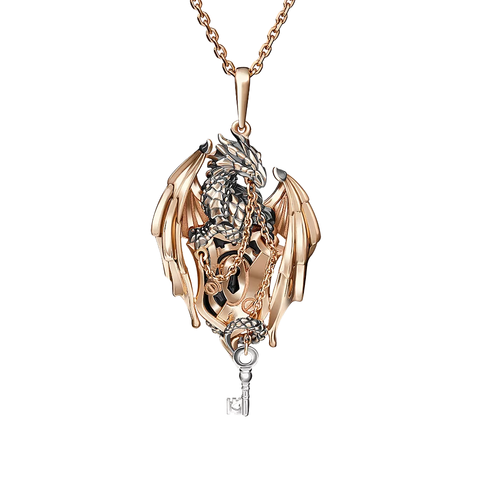 Подвеска «Дракон» из комбинированного золота 03-2848-00-000-1111-59