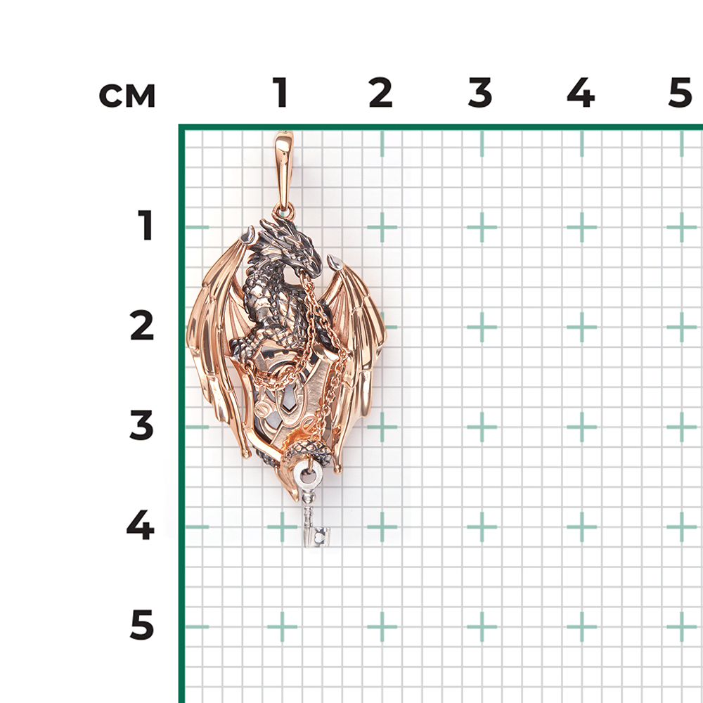 Подвеска «Дракон» из комбинированного золота 03-2848-00-000-1111-59 купить  в интернет-магазине PLATINA