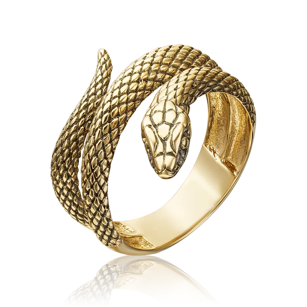 Кольцо «Змея» из лимонного золота 01-5372-00-000-1130-42