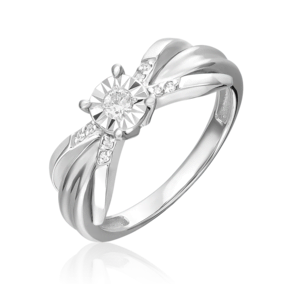 Кольцо из белого золота с бриллиантом 01-5725-00-101-1120