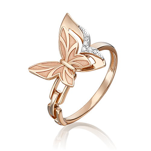 Кольцо «Бабочка. Мгновения красоты» из комбинированного золота с бриллиантами 01-5501-00-101-1111