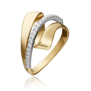 Кольцо из комбинированного золота с фианитами 01-5394-00-401-1121-24