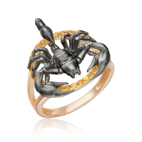 Кольцо «Скорпион» из комбинированного золота с цитринами 01-5777-00-206-1111