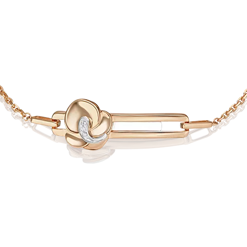 Браслет из комбинированного золота с бриллиантами 05-0740-00-101-1111