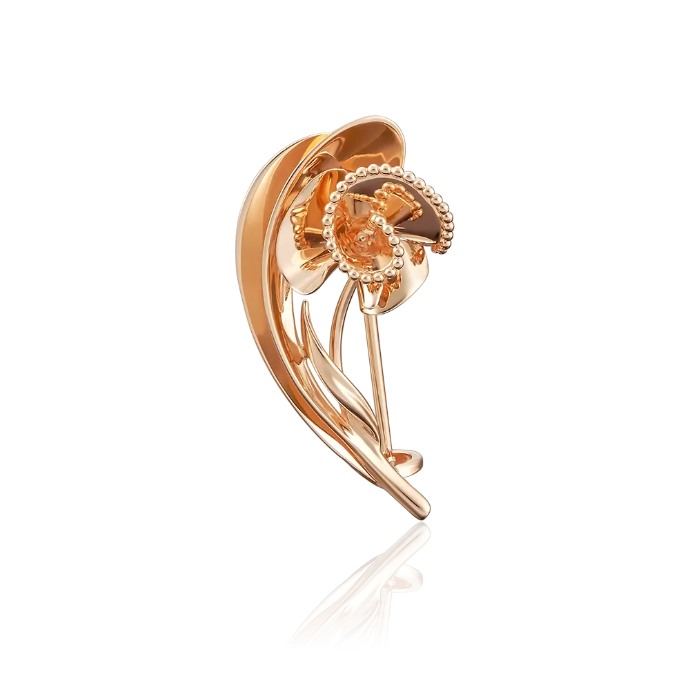 Брошь из красного золота 04-0161-00-000-1110-48