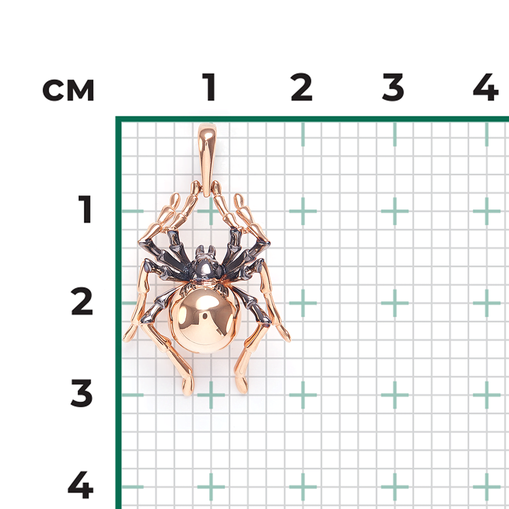Подвеска «Паук» из красного золота