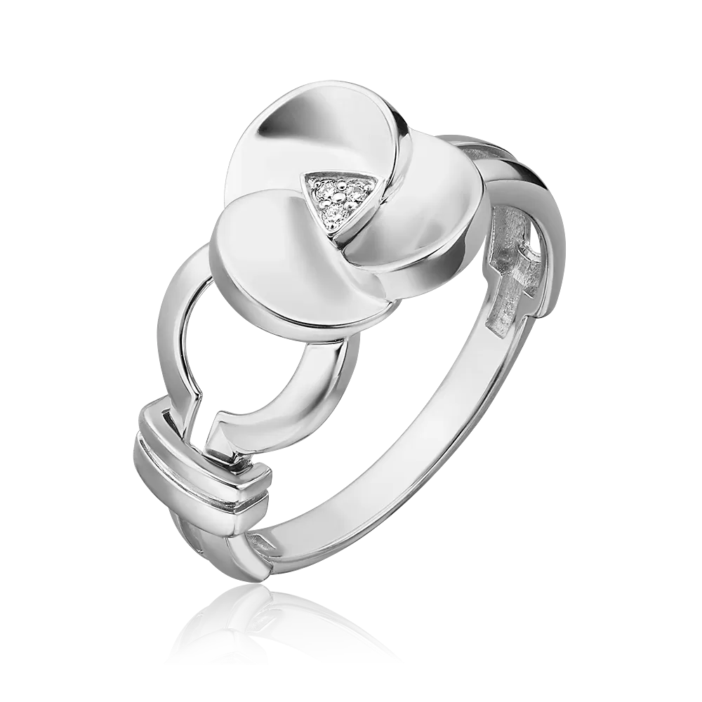 Кольцо из белого золота с бриллиантами 01-5608-00-101-1120