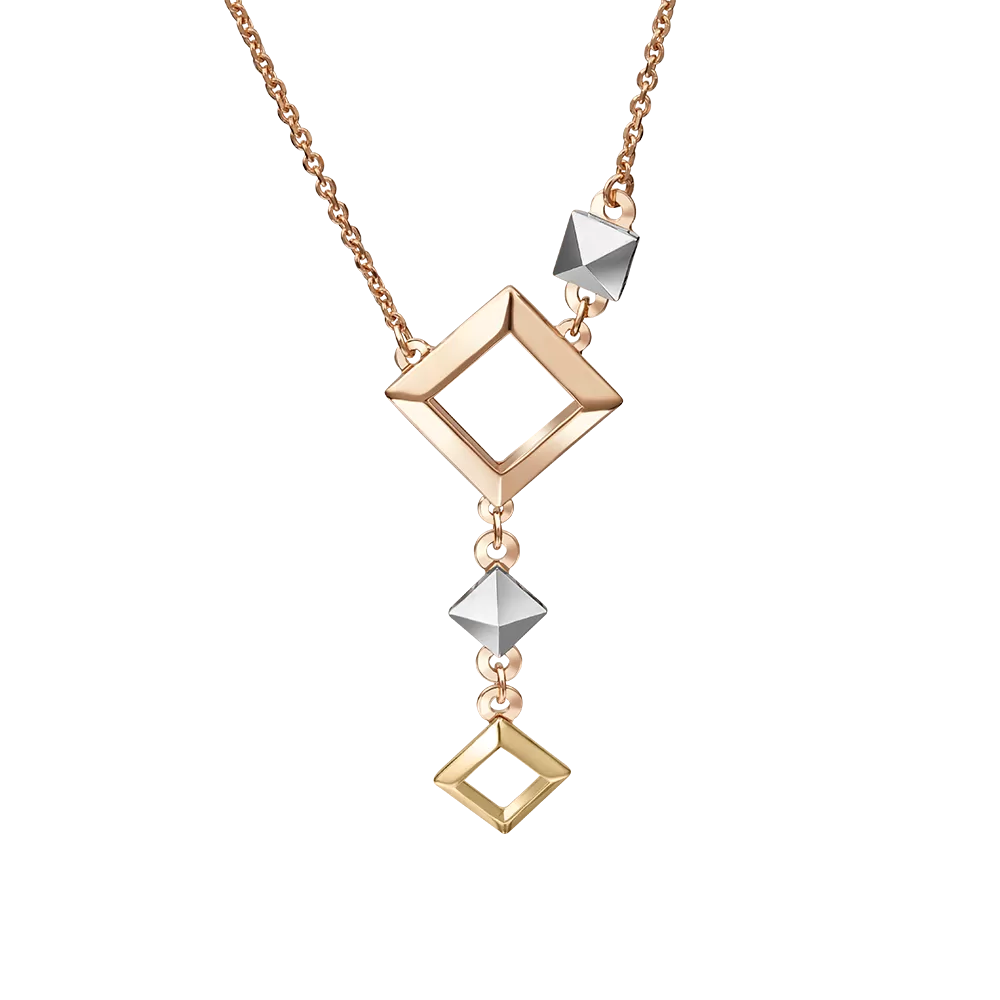 Колье из комбинированного золота 07-0202-00-000-1140-04