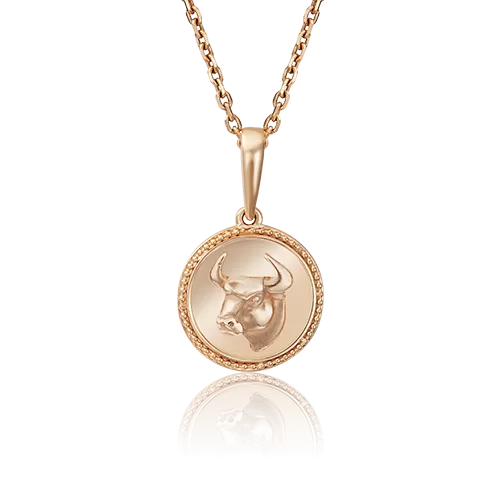 Подвеска «Знак зодиака Телец» из красного золота 03-3110-02-000-1110-66