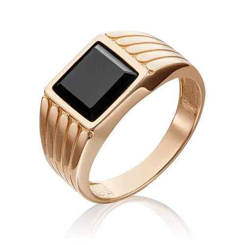 Печатка из красного золота с ониксом 01-5323-00-281-1110-46