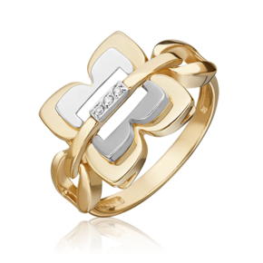 Кольцо из комбинированного золота с бриллиантами 01-5607-00-101-1121