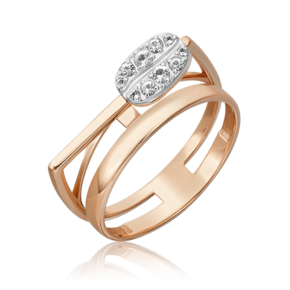 Кольцо из комбинированного золота c натуральными топазами white 01-5567-00-201-1111