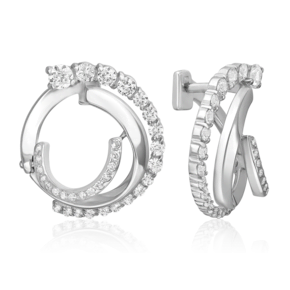 Серьги с английским замком из серебра c фианитами 02-5145-00-401-0200