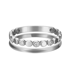 Наборное кольцо из белого золота c фианитами 13-0001-00-401-1120-48