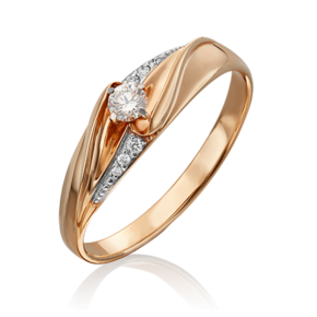 Кольцо из красного золота c бриллиантами 01-4962-00-101-1110-30