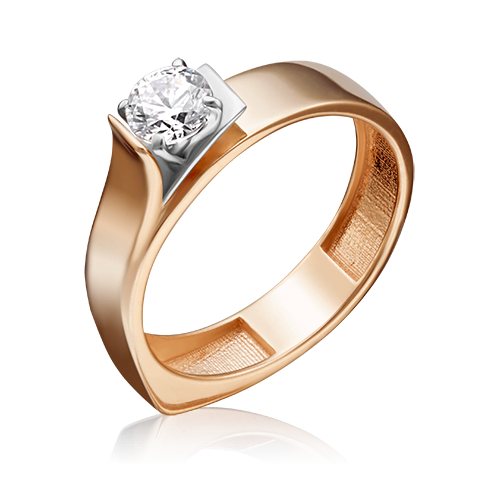 Кольцо из комбинированного золота с фианитом 01-5181-00-501-1111-67