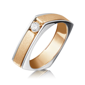 Кольцо из комбинированного золота c бриллиантом 01-5133-00-101-1111-30