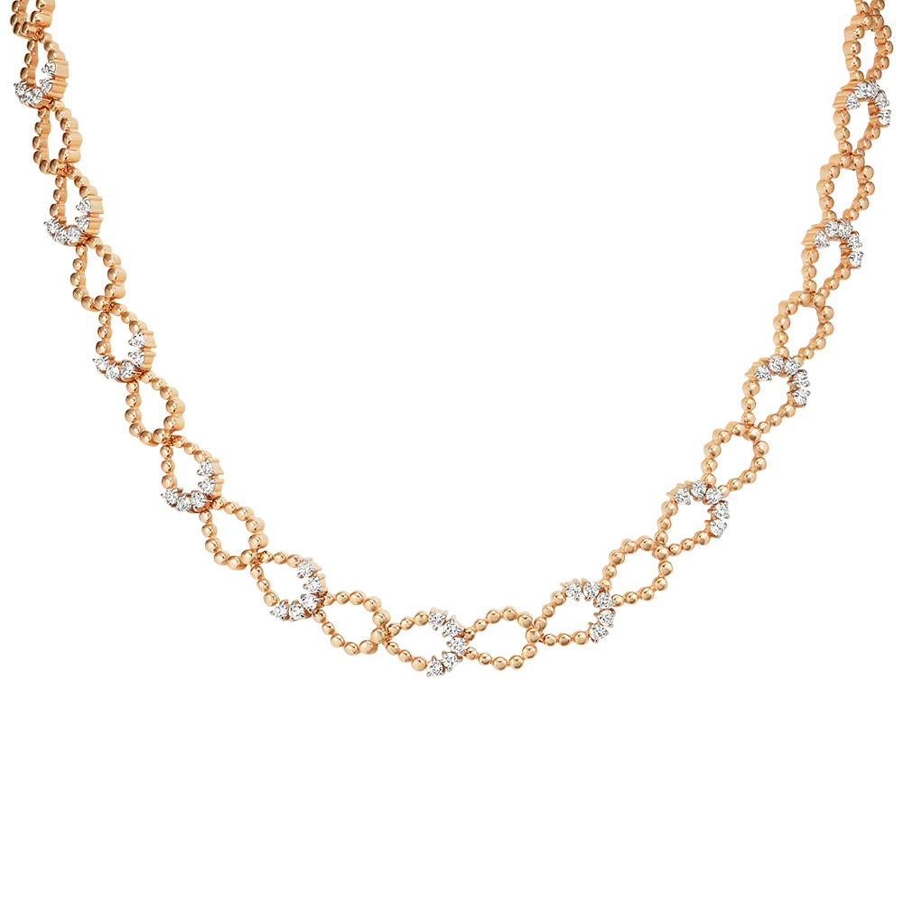 Колье из красного золота с фианитами 07-0272-00-401-1110