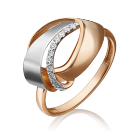 Кольцо из комбинированного золота c фианитами 01-5298-00-401-1111-48