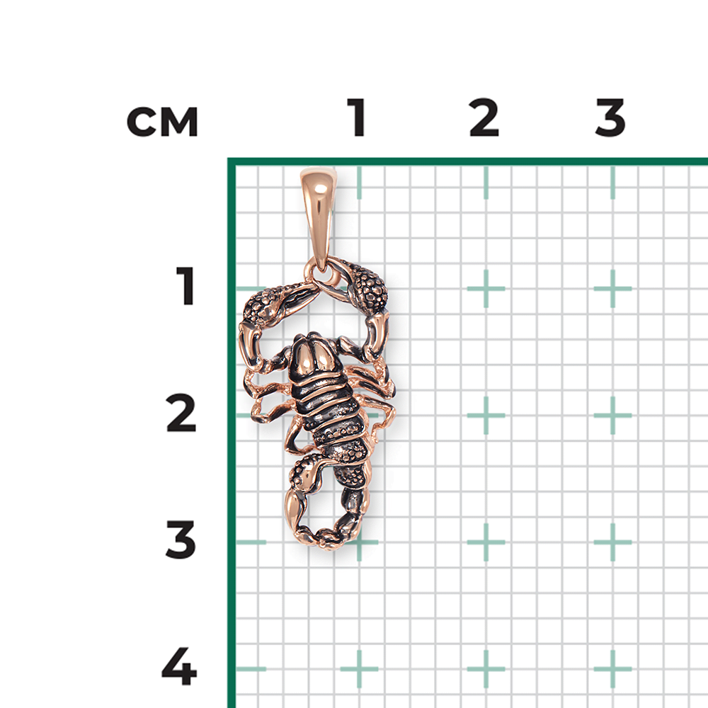 Подвеска «Скорпион» из красного золота с эмалью 03-2929-00-000-1110-59  купить в интернет-магазине PLATINA