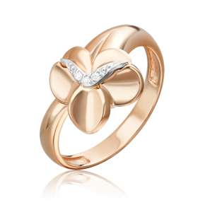 Кольцо из комбинированного золота c бриллиантами 01-5605-00-101-1111