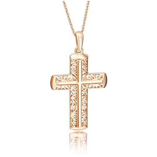 Декоративный крест из красного золота 03-2477-00-000-1110-65