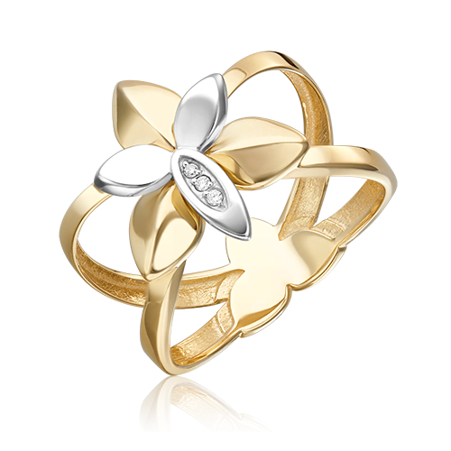 Кольцо из комбинированного золота с бриллиантами 01-5603-00-101-1121