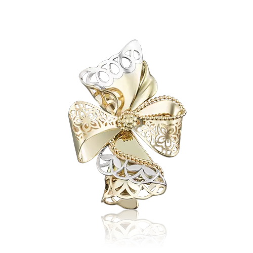 Брошь «Бант» из лимонного золота 04-0173-00-000-1130-48