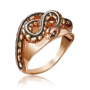 Кольцо «Змея» из красного золота c эмалью 01-5147-00-000-1110-59