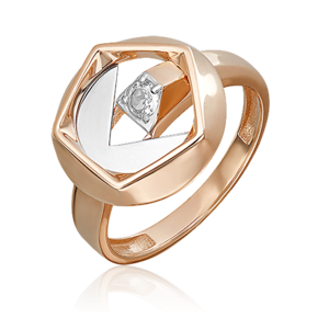 Кольцо из комбинированного золота с натуральным топазом white 01-5623-00-201-1111