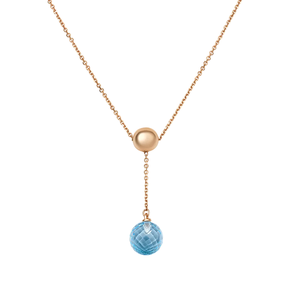 Колье из красного золота с топазом 07-0225-00-201-1110-46