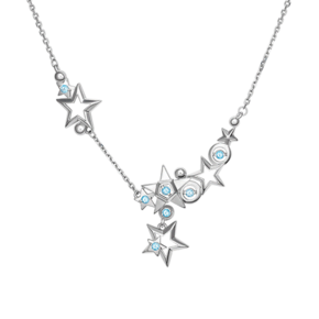 Колье «Звёзды» из серебра c топазами 07-0243-00-201-0200-68